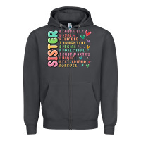 Smoke sister beautiful loyal reliable Zipper Hoodie - MaliasSmallBusiness