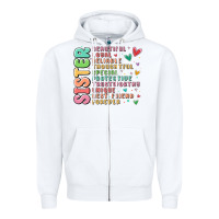 White sister beautiful loyal reliable Zipper Hoodie - MaliasSmallBusiness