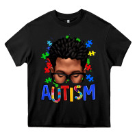 Black autism afro man Heavy Core Tee - texasbilliewilder