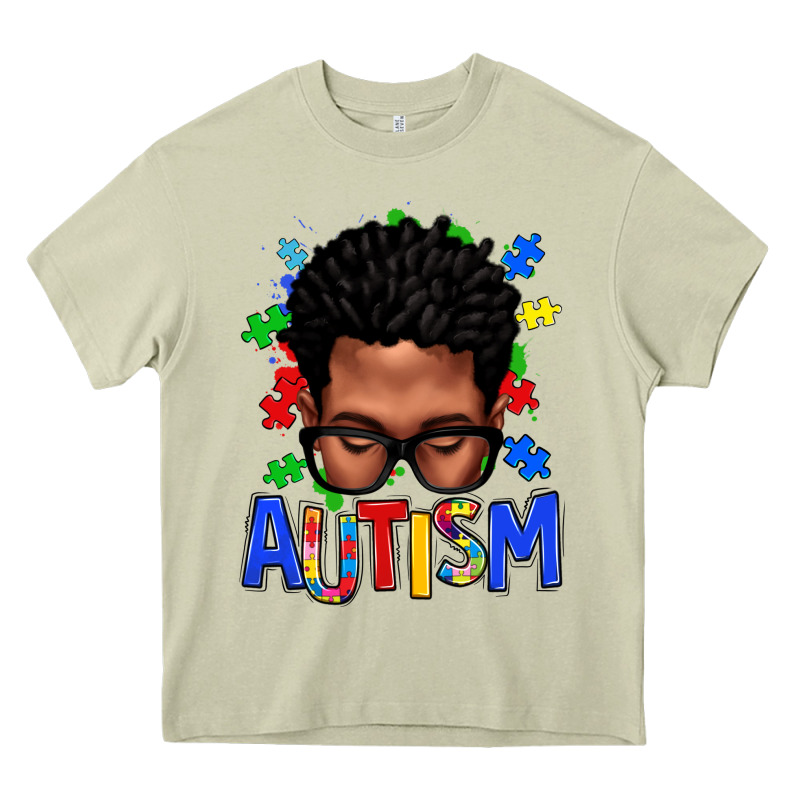 Autism Afro Man Heavy Core Tee by texasbilliewilder | Teevron