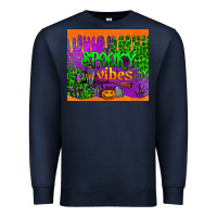 Navy spooky vibes tumbler Premium Sweatshirt - BundleAndBundleShop
