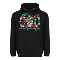 Black With God All Things Are Possible With Sombrero Sku Heavyweight Hoodie - BundleAndBundleShop