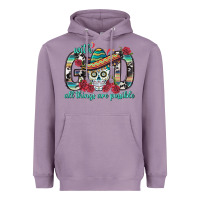 Lavender With God All Things Are Possible With Sombrero Sku Heavyweight Hoodie - BundleAndBundleShop