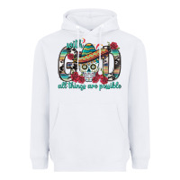 White With God All Things Are Possible With Sombrero Sku Heavyweight Hoodie - BundleAndBundleShop