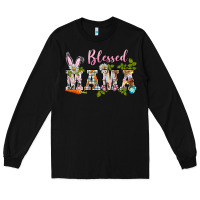Black blessed mama easter Long Sleeve Tee - BarkalooDesign