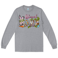 Heather Grey blessed mama easter Long Sleeve Tee - BarkalooDesign