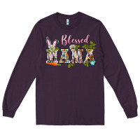 Plum blessed mama easter Long Sleeve Tee - BarkalooDesign