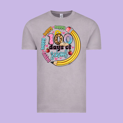 Happy 100 Days Of School Vintage Tee Designed By Artiststas