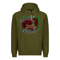 Army Green Merry Christmas Deer Premium Hoodie - Bettercallsaul