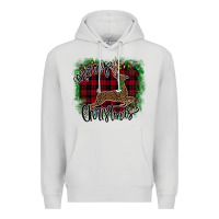 Dove Grey Merry Christmas Deer Premium Hoodie - Bettercallsaul