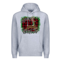 Heather Grey Merry Christmas Deer Premium Hoodie - Bettercallsaul