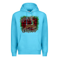 Ocean Blue Merry Christmas Deer Premium Hoodie - Bettercallsaul