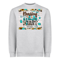 Heather Grey nursing is a work of heart Heavyweight Sweatshirt - JahusDesignShop