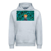 Heather Grey wizard boy and mouse Urban Hoodie - TumblerDesignByShophia