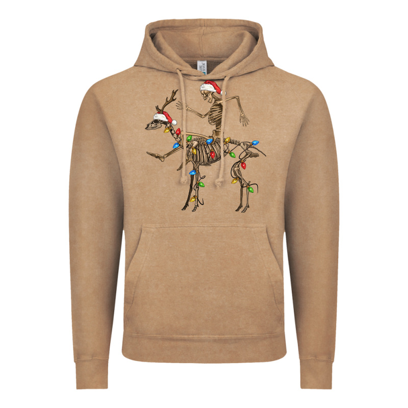 Skeleton Deer Santa Vintage Hoodie by FaDigitalArtStudio | Teevron