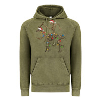 Vintage Olive skeleton deer santa Vintage Hoodie - FaDigitalArtStudio