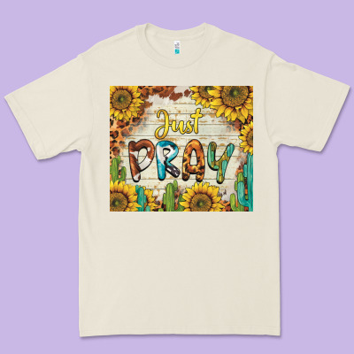 Just Pray Premium Tee Designed By Barkaloodesign