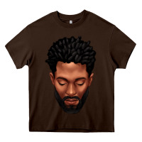 Chocolate Brown bearded black man portrait Heavy Core Tee - texasbilliewilder