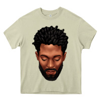 Bearded Black Man Portrait Heavy Core Tee | Teevron