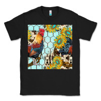 Black western rooster seamless pattern Classic Tee - BundleAndBundleShop