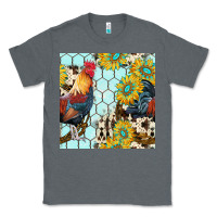 Charcoal Heather western rooster seamless pattern Classic Tee - BundleAndBundleShop