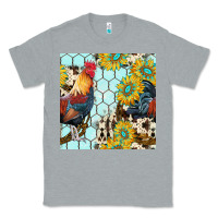 Heather Grey western rooster seamless pattern Classic Tee - BundleAndBundleShop