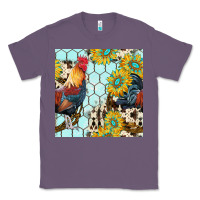 Lavender western rooster seamless pattern Classic Tee - BundleAndBundleShop