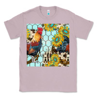 Lilac western rooster seamless pattern Classic Tee - BundleAndBundleShop