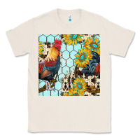 Natural western rooster seamless pattern Classic Tee - BundleAndBundleShop