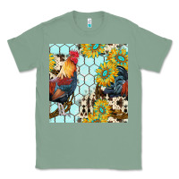 Sage western rooster seamless pattern Classic Tee - BundleAndBundleShop