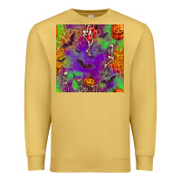 Antique Gold halloween party seamless pattern Premium Sweatshirt - BundleAndBundleShop