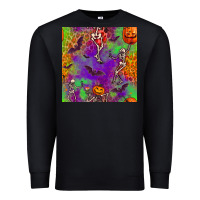 Black halloween party seamless pattern Premium Sweatshirt - BundleAndBundleShop