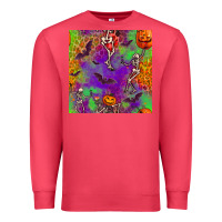 Cardinal halloween party seamless pattern Premium Sweatshirt - BundleAndBundleShop