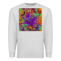 Dove Grey halloween party seamless pattern Premium Sweatshirt - BundleAndBundleShop