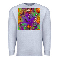Heather Grey halloween party seamless pattern Premium Sweatshirt - BundleAndBundleShop