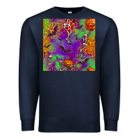 Navy halloween party seamless pattern Premium Sweatshirt - BundleAndBundleShop