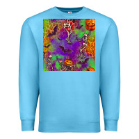Ocean Blue halloween party seamless pattern Premium Sweatshirt - BundleAndBundleShop