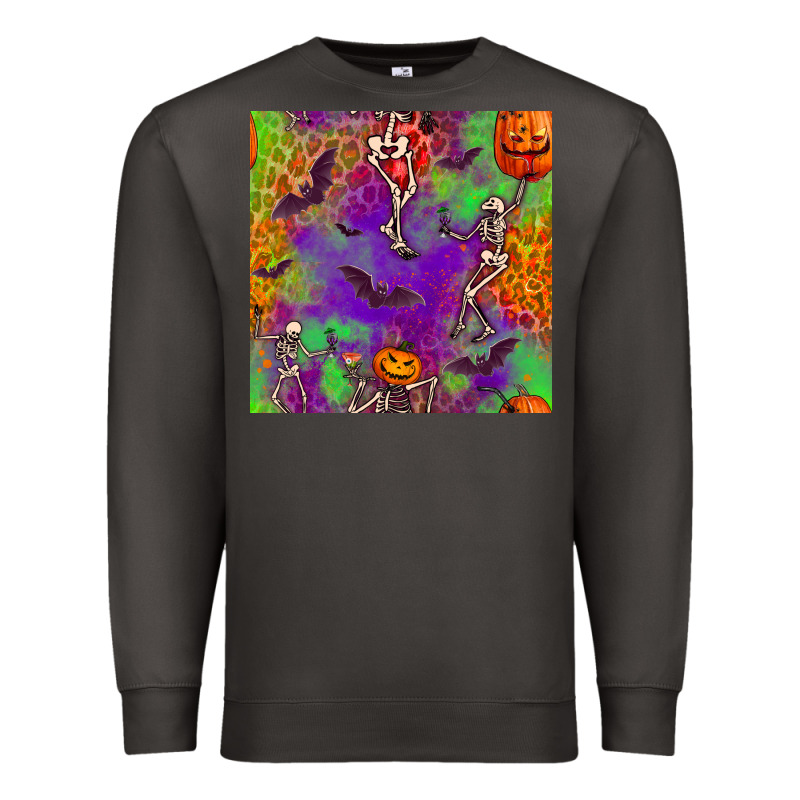 Halloween Party Seamless Pattern Premium Sweatshirt by BundleAndBundleShop | Teevron