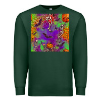 Sports Green halloween party seamless pattern Premium Sweatshirt - BundleAndBundleShop