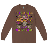 Chestnut i'm dead inside but it's mardi gras Long Sleeve Tee - Jasminsmagicworld