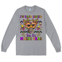 Heather Grey i'm dead inside but it's mardi gras Long Sleeve Tee - Jasminsmagicworld