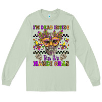 Matcha i'm dead inside but it's mardi gras Long Sleeve Tee - Jasminsmagicworld