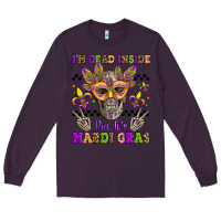 Plum i'm dead inside but it's mardi gras Long Sleeve Tee - Jasminsmagicworld