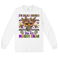 White i'm dead inside but it's mardi gras Long Sleeve Tee - Jasminsmagicworld
