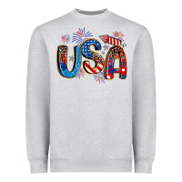 Heather Grey usa 4th of july Heavyweight Sweatshirt - Artiststas