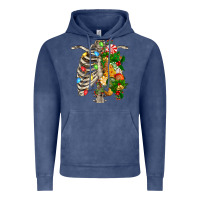 Vintage Denim skeleton chest christmas Vintage Hoodie - FaDigitalArtStudio