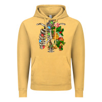Vintage Mustard skeleton chest christmas Vintage Hoodie - FaDigitalArtStudio