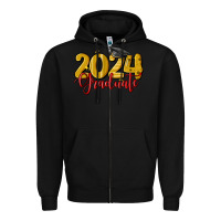 Black 2024 graduate Zipper Hoodie - MaliasSmallBusiness