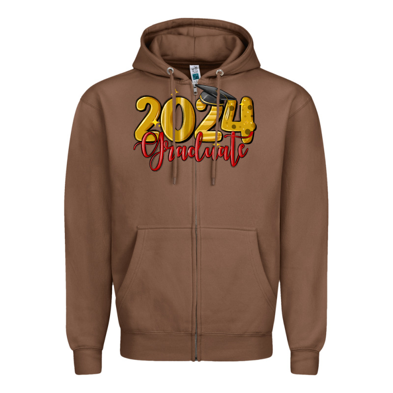 2024 Graduate Zipper Hoodie by MaliasSmallBusiness | Teevron