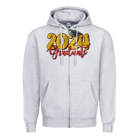 Heather Grey 2024 graduate Zipper Hoodie - MaliasSmallBusiness